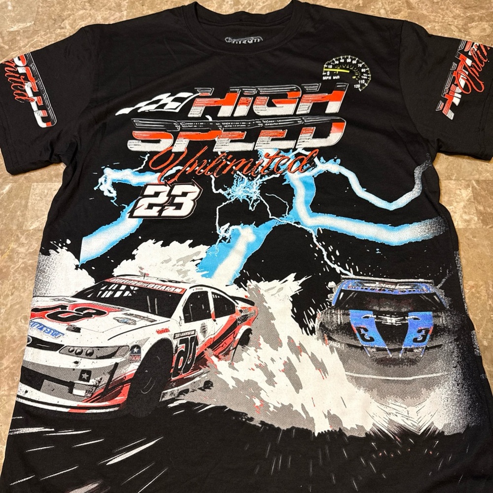 Fresh Laundry High Speed Nascar Graphic Shirt Size Large L Competitors View